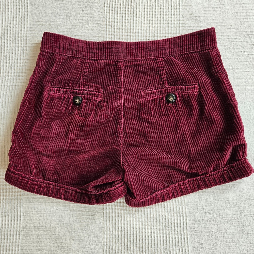 Daughters of the Liberation 70s Retro Wide Wale Corduroy Short Indie Red Women M - Picture 2 of 11